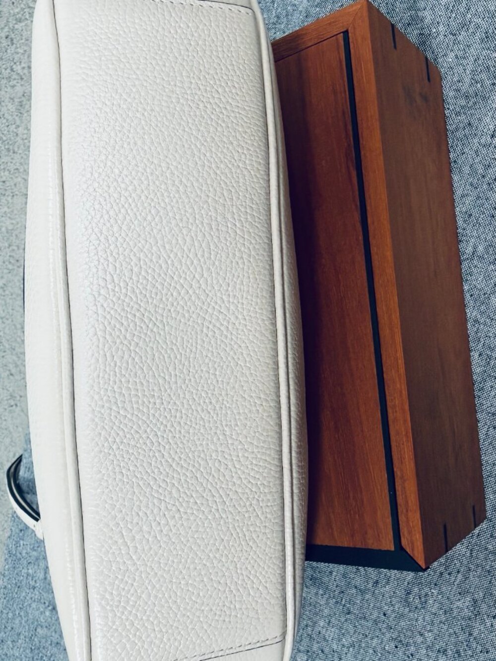 NWOT COACH Sutton Handbag/Crossbody in Chalk Polished Pebble Leather - Picture 13 of 14